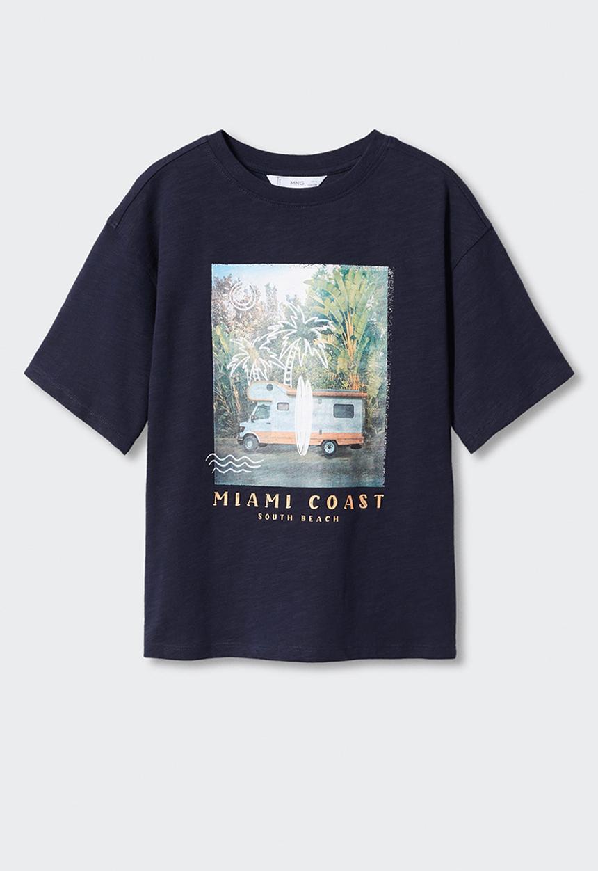 MANGO - T-shirt furgo - navy