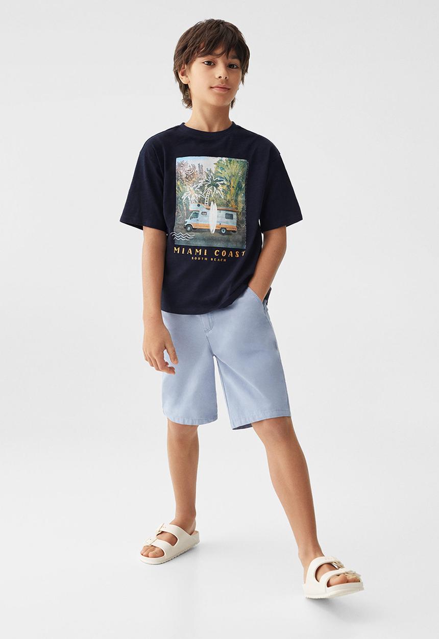 MANGO - T-shirt furgo - navy