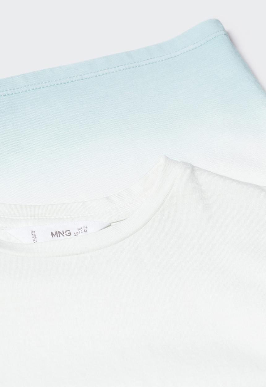 MANGO - T-shirt pacific - agua