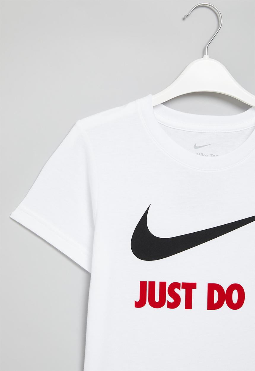 Nike - Nkb swoosh short sleeve tee - white & red