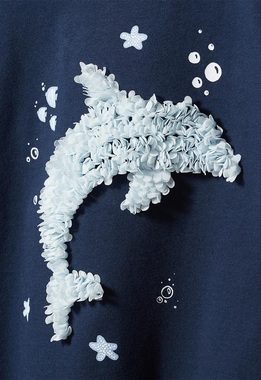 MANGO - T-shirt sirena - navy