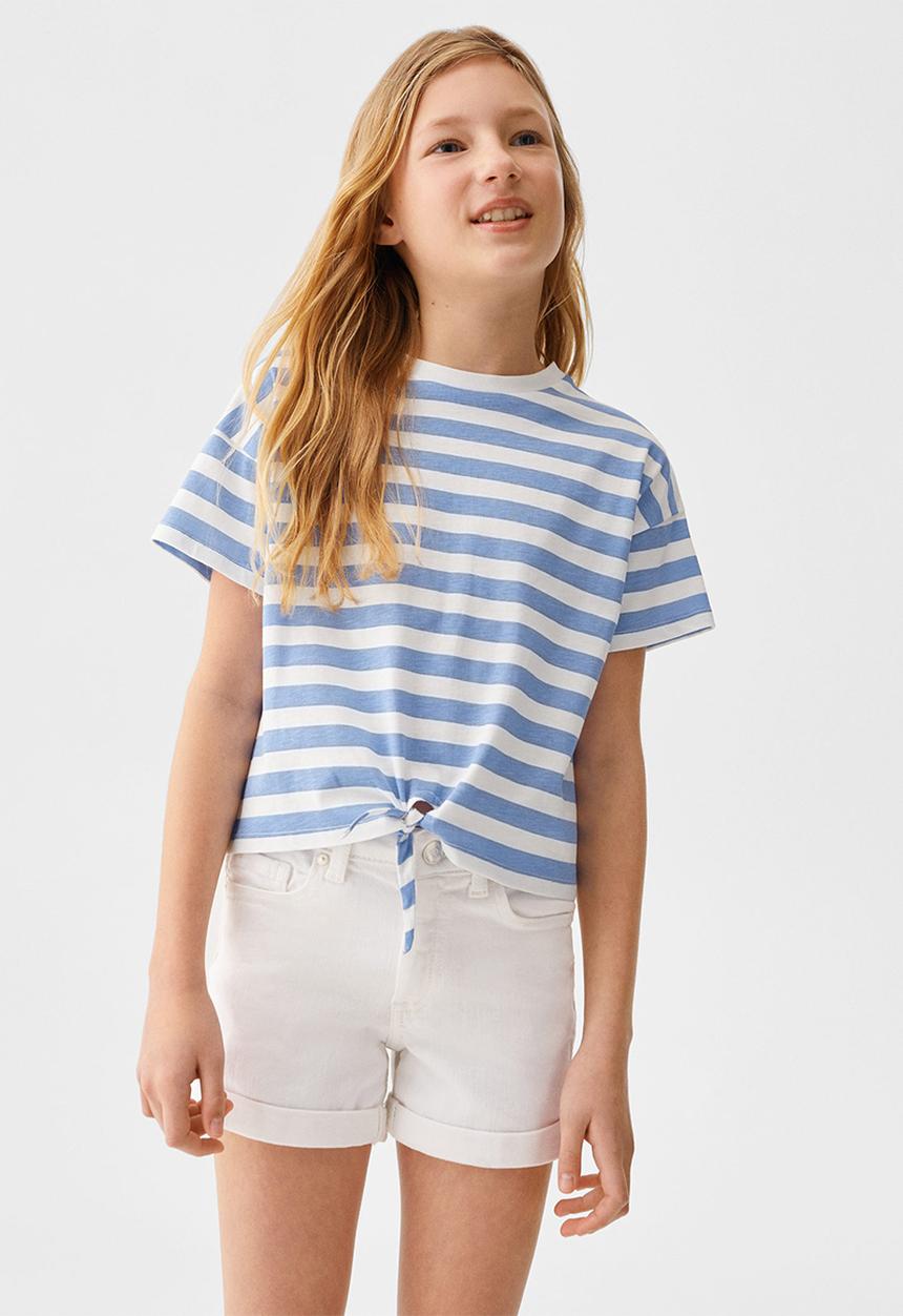 MANGO - T-shirt summer - azul
