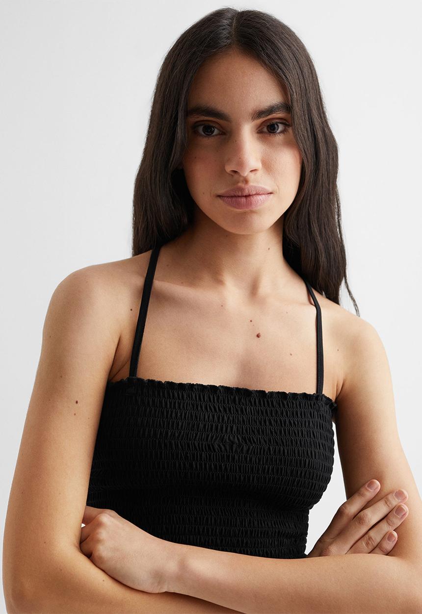 MANGO - T-shirt smock - black