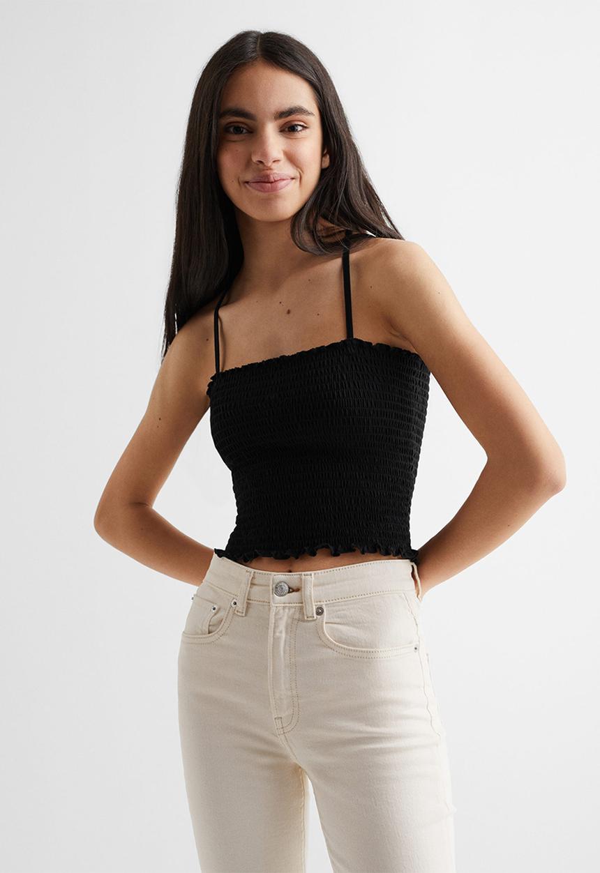 MANGO - T-shirt smock - black