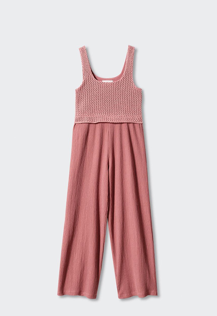MANGO - Jumpsuit crochi - rosa