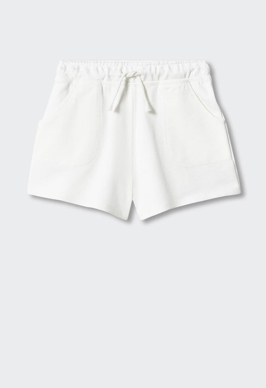 MANGO - Shorts lea - offwhite