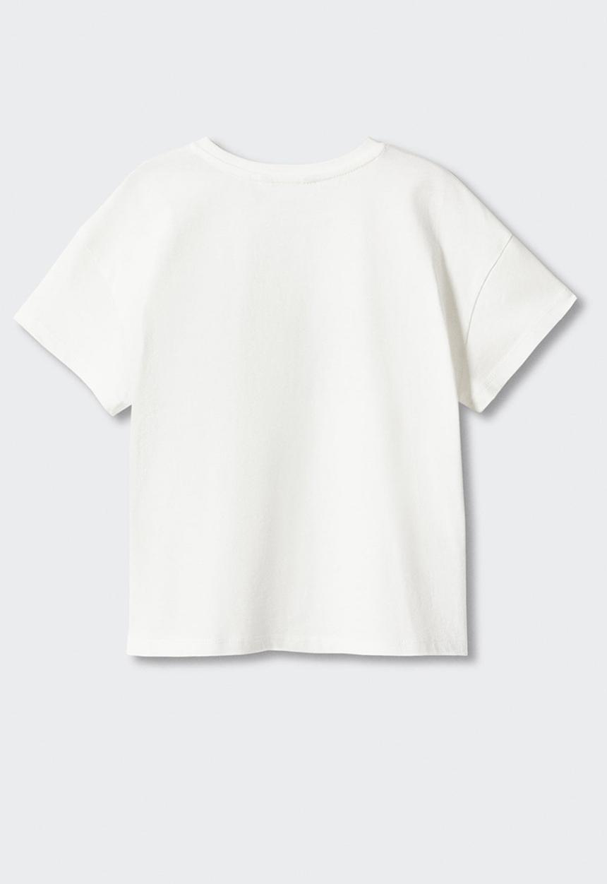 MANGO - T-shirt palm - off white