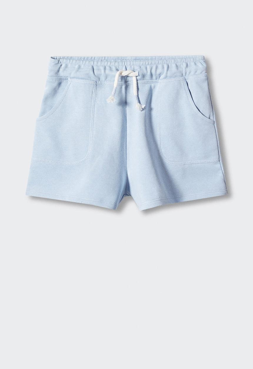 MANGO - Shorts lea - azul