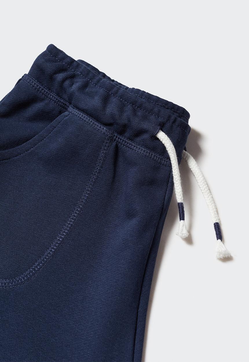 MANGO - Shorts lea - navy