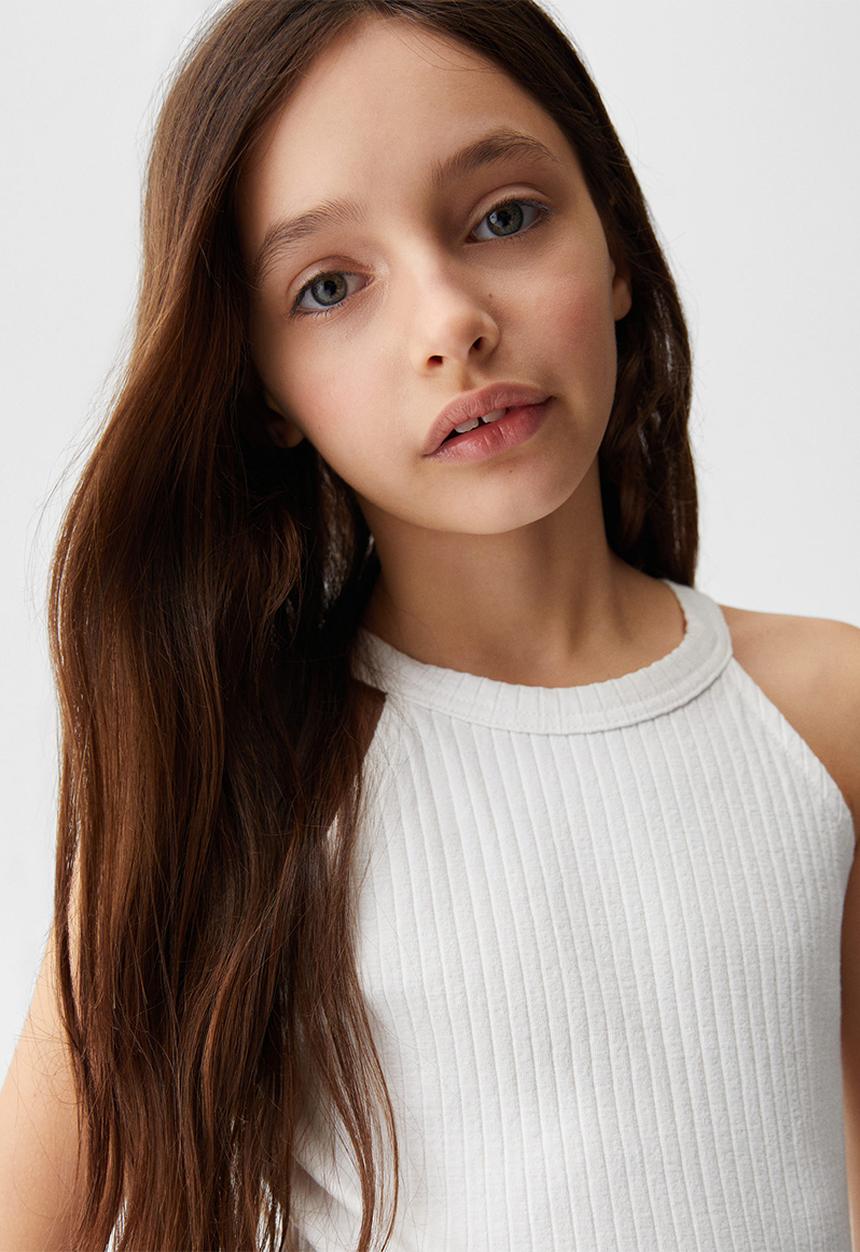 MANGO - T-shirt lane - white