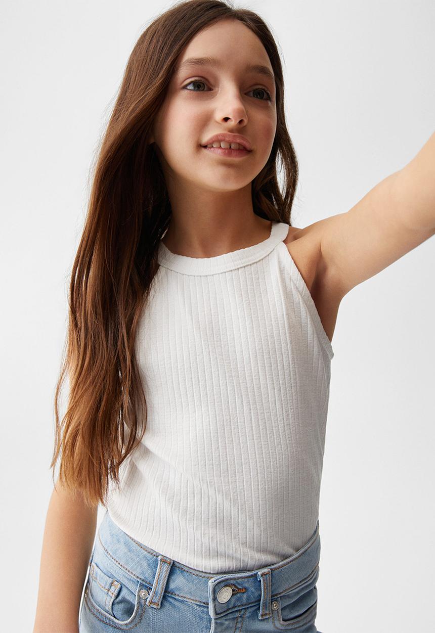MANGO - T-shirt lane - white