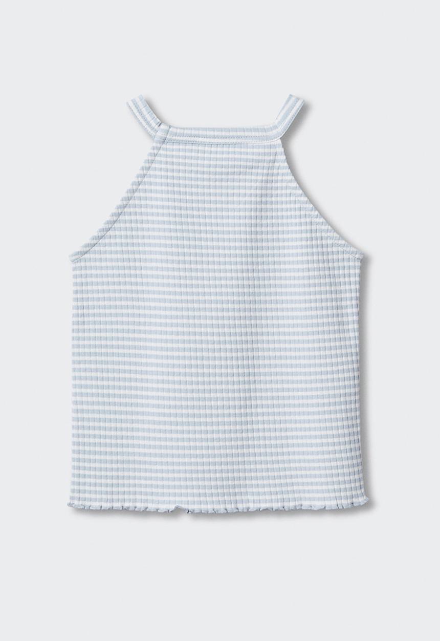 MANGO - T-shirt lane - azul
