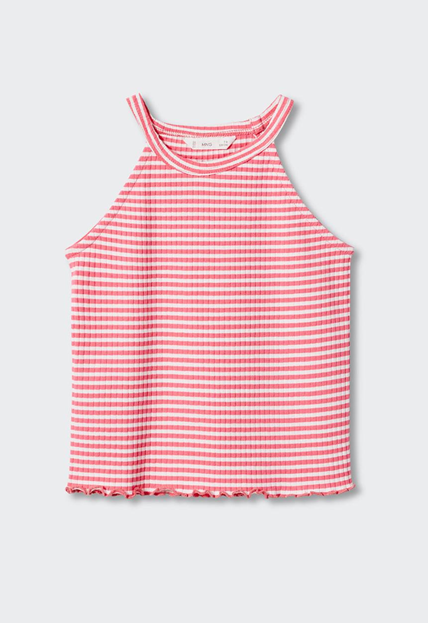 MANGO - T-shirt lane - rosa