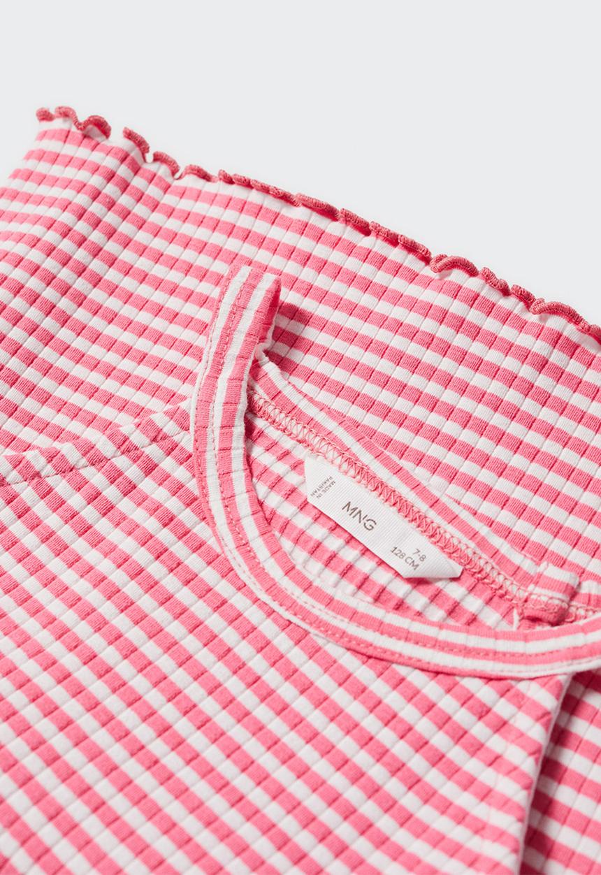MANGO - T-shirt lane - rosa
