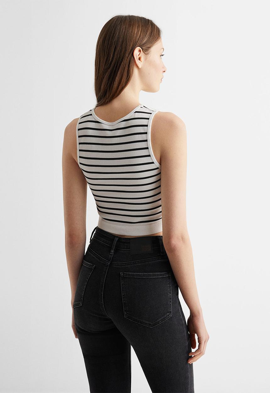 MANGO - T-shirt cool - crudo