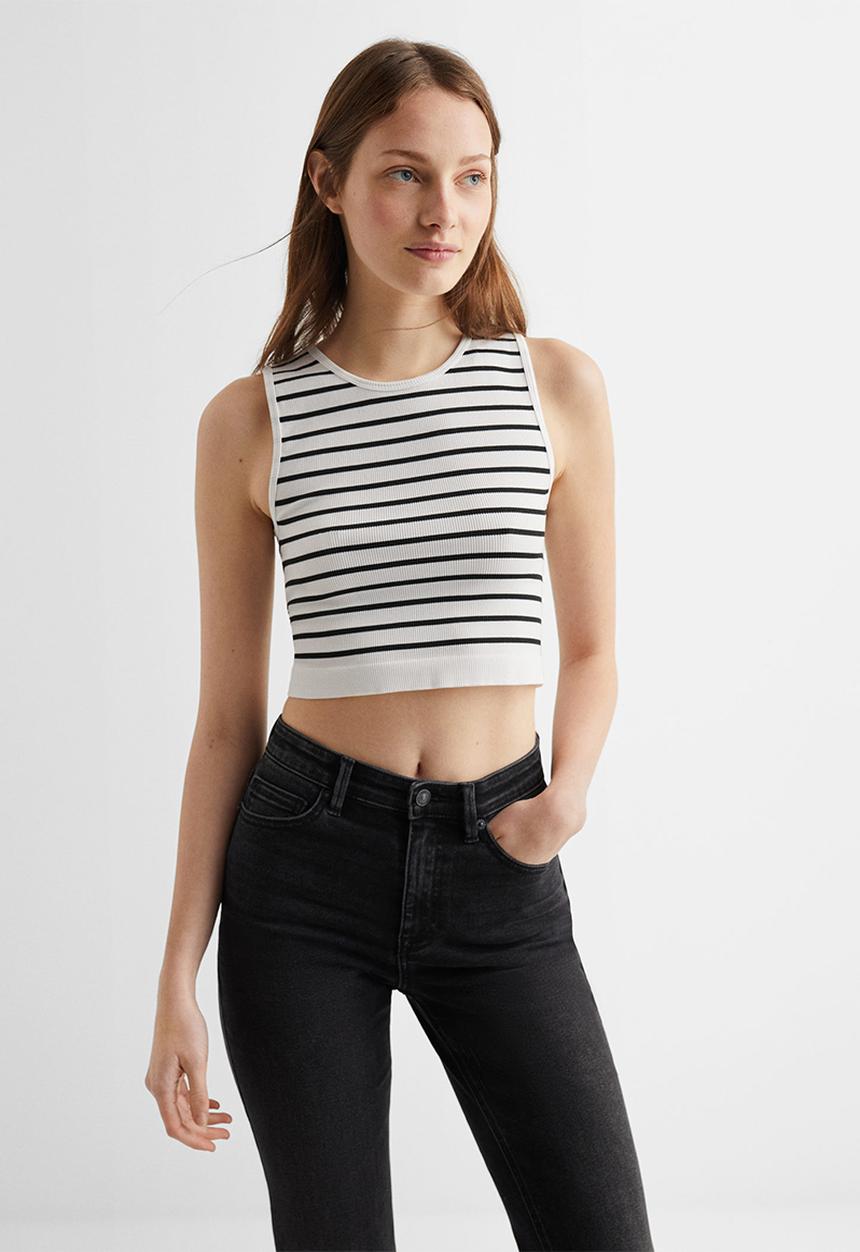 MANGO - T-shirt cool - crudo