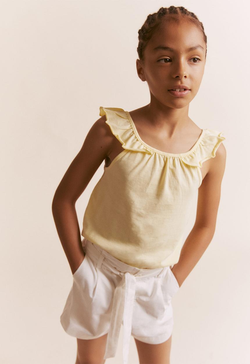 MANGO - T-shirt gisele - light yellow