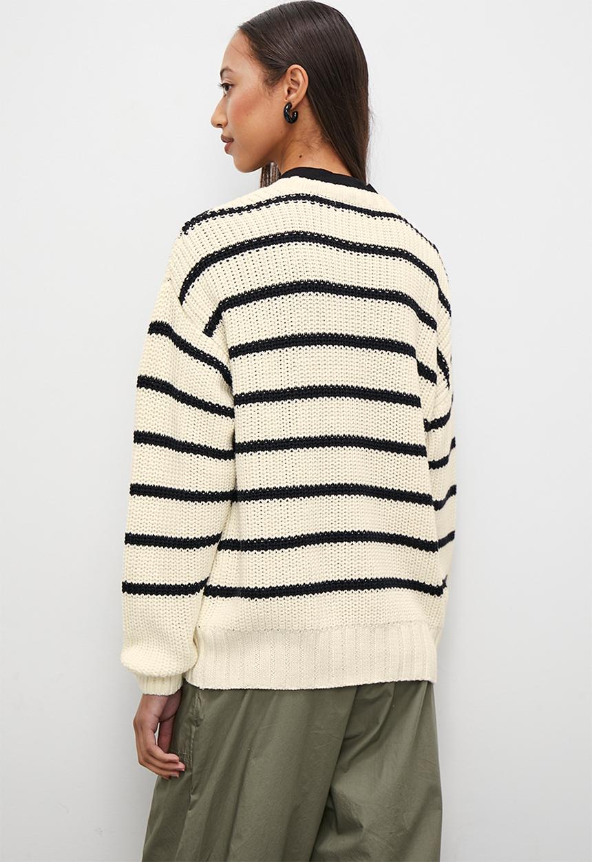 Superbalist - Slouch pullover - black & white