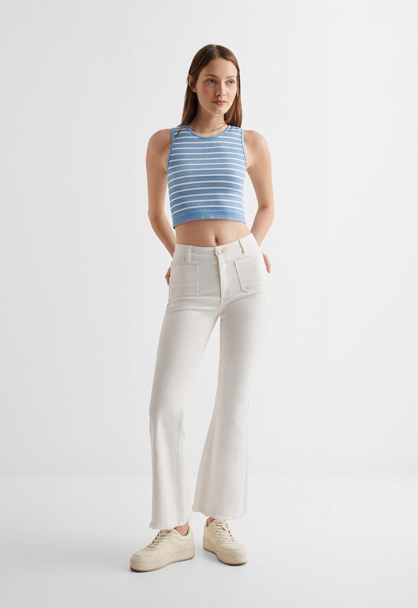 MANGO - T-shirt cool - celeste