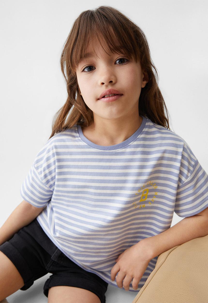 MANGO - T-shirt fresh - azul