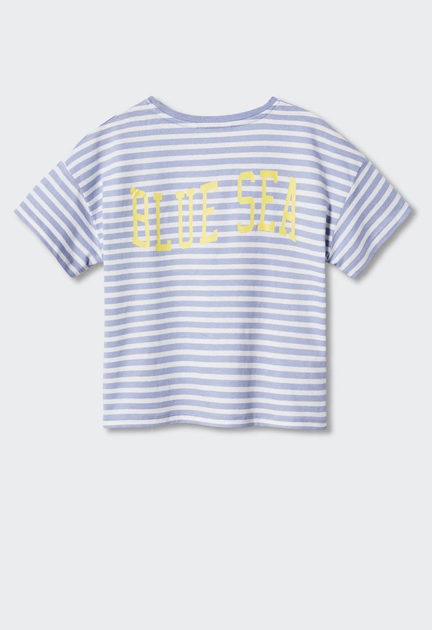 MANGO - T-shirt fresh - azul
