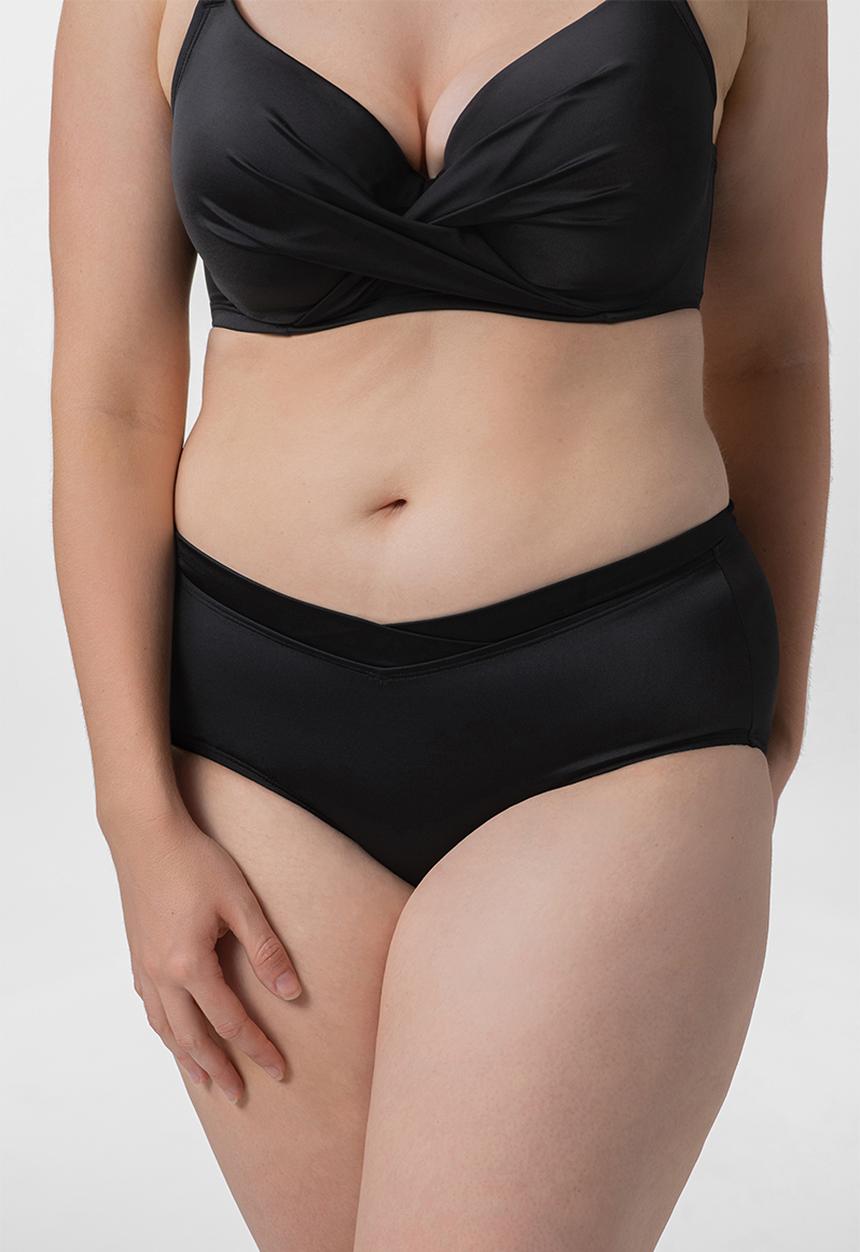 DORINA - Plus opio light padded bandeau bikini top - black