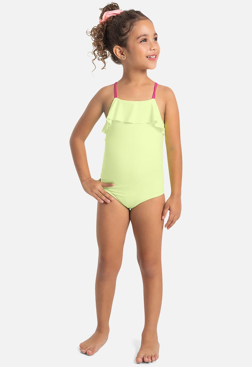 Quimby - Upf 50+ sun protection swimsuit - yellow