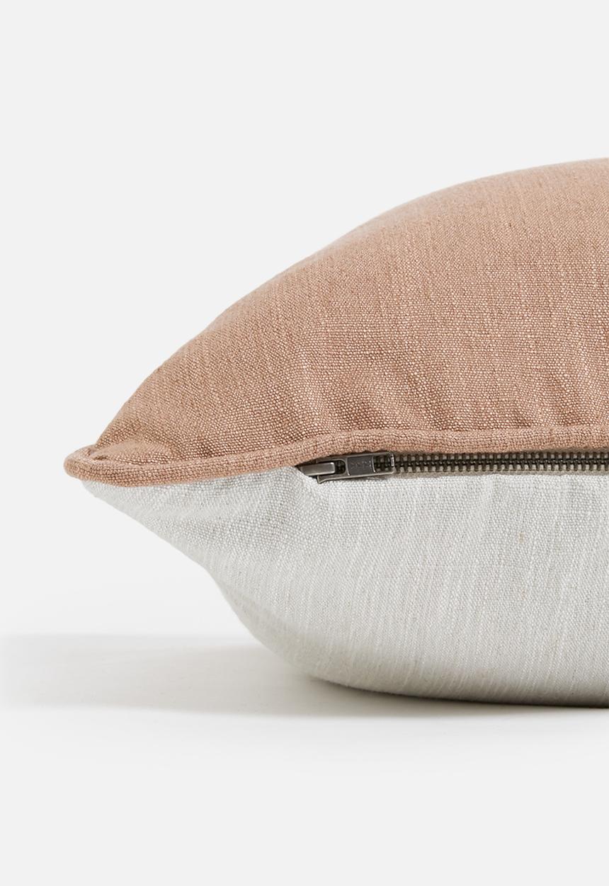 Hertex Haus - Milano 2 Tone cushion cover - rose quartz & crystal