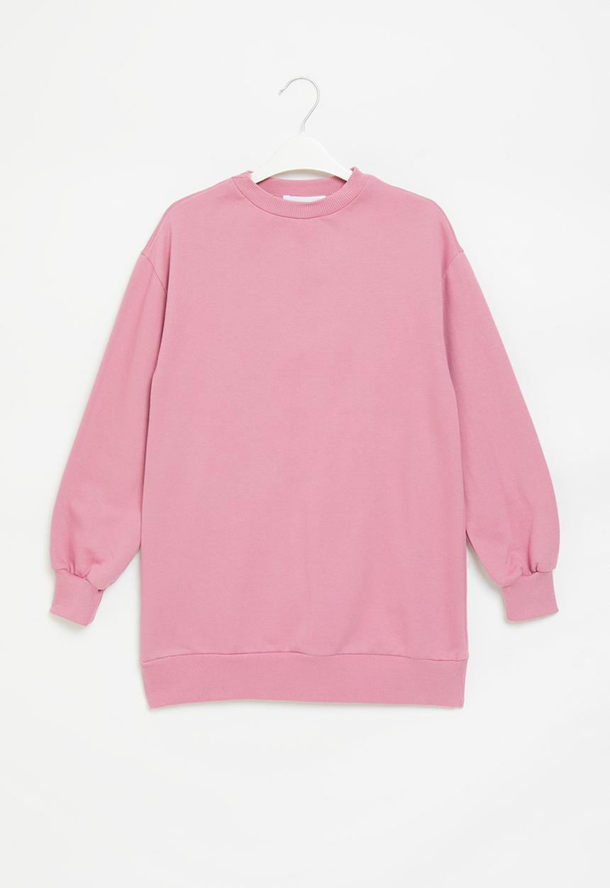 Superbalist - Graphic sweat dress - mauve