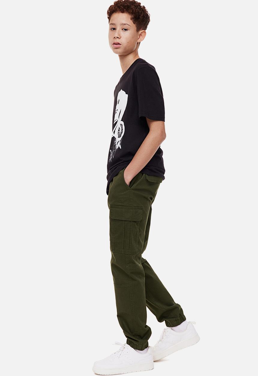 H&M - Cargo trousers - dark khaki green