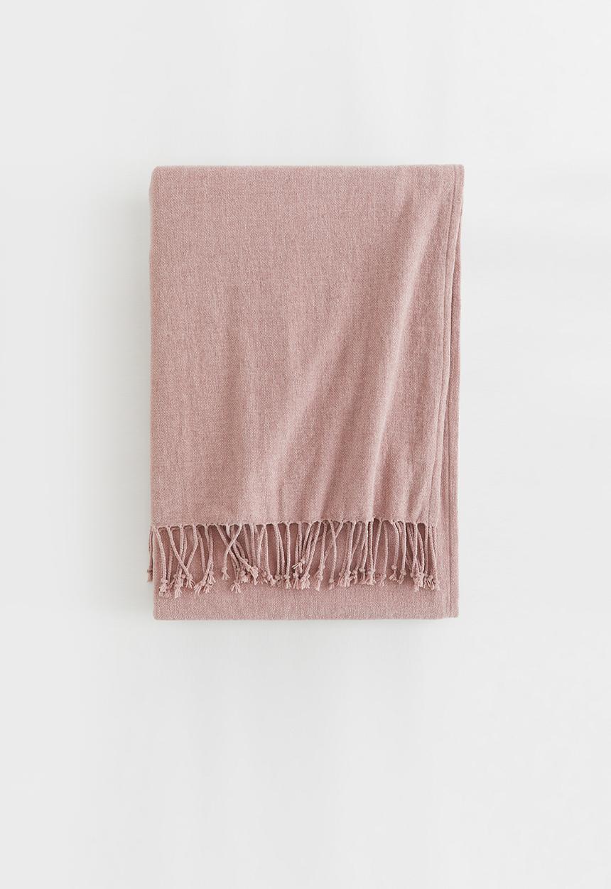 H&M - Chenille blanket - dusky pink