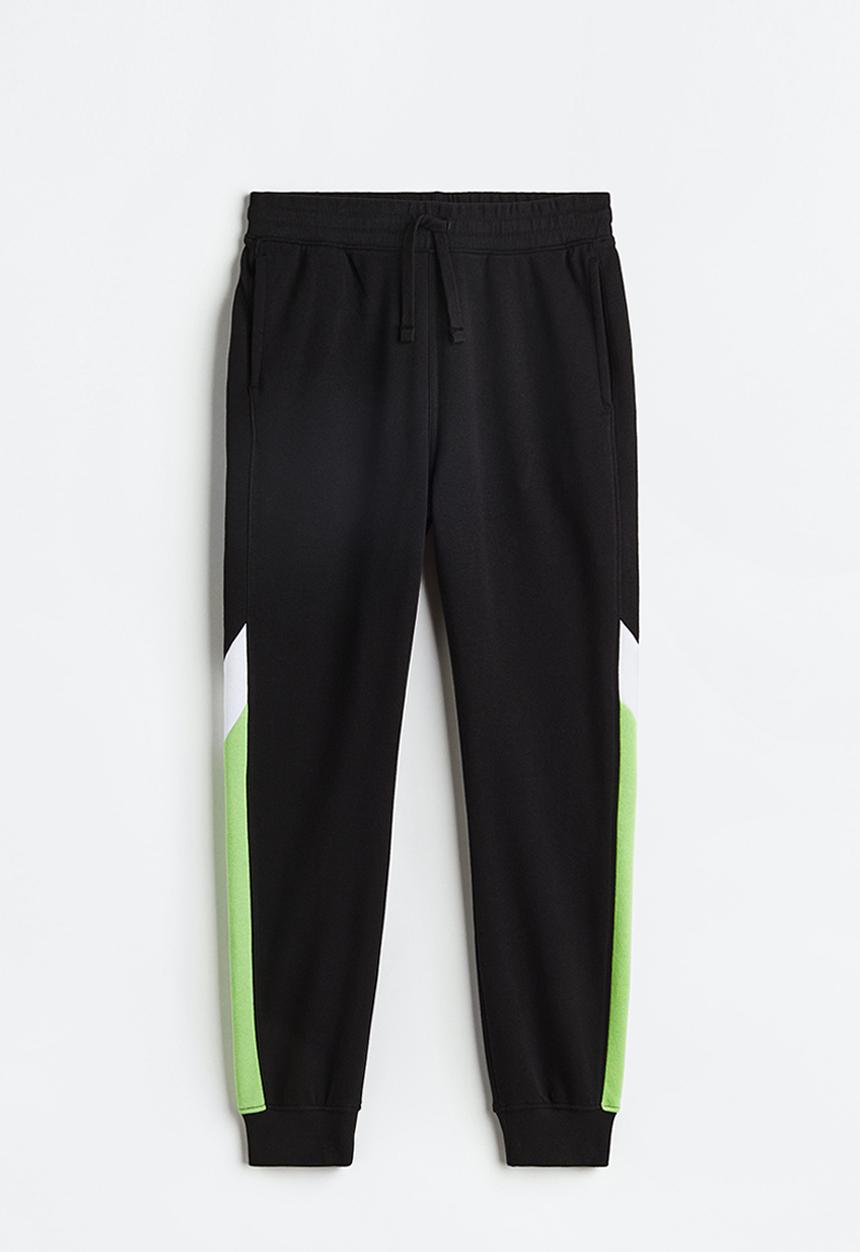H&M - Sweatpants - black/block-coloured