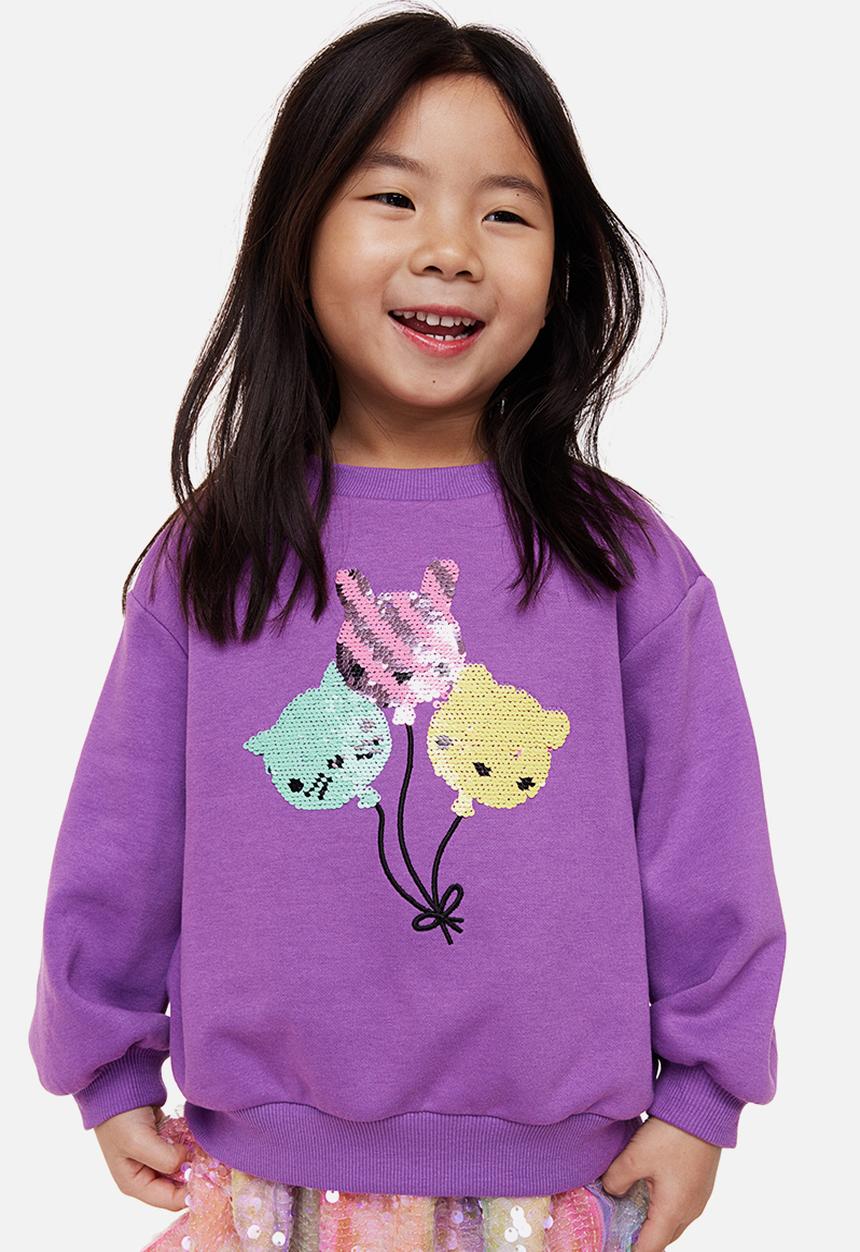 H&M - Sweatshirt - purple/balloons