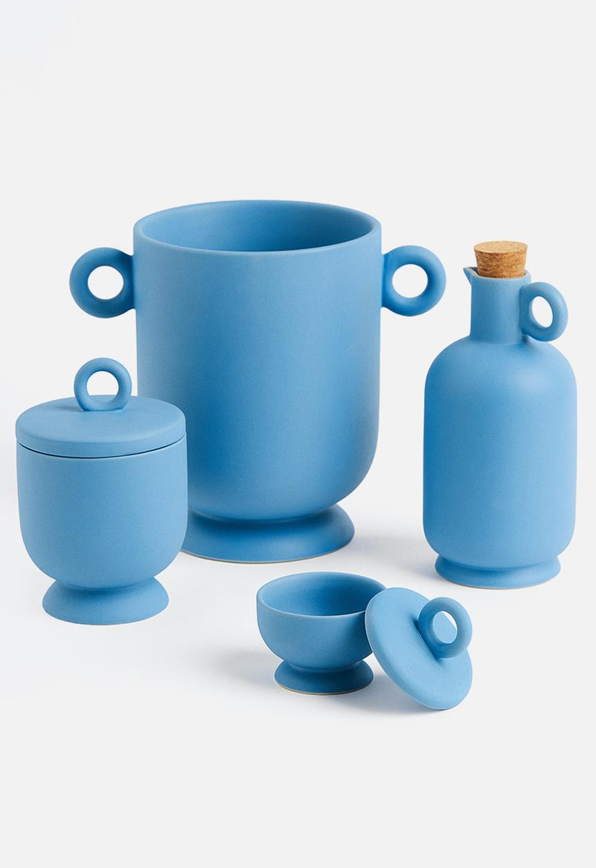 H&M - Stoneware pot - light blue
