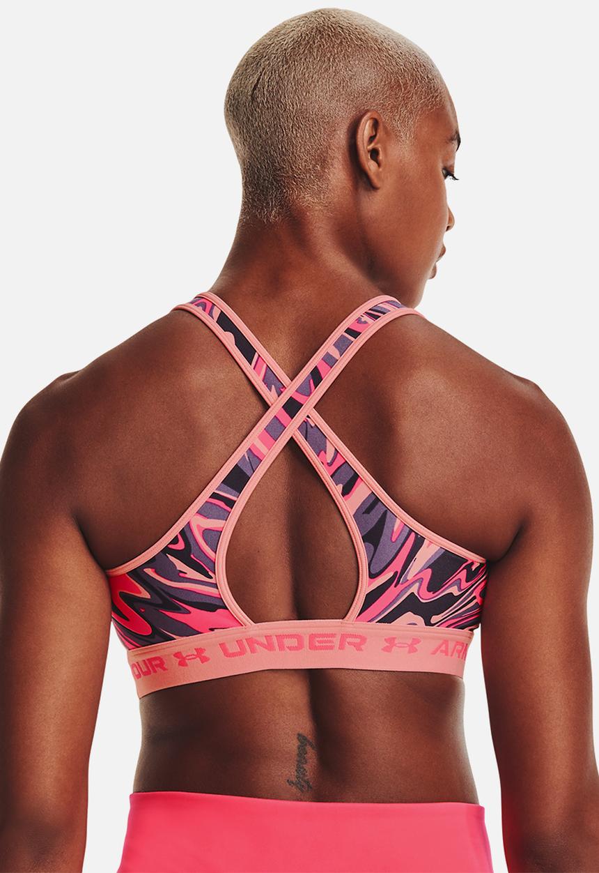 Under Armour - Ua crossback mid print - posh pink / pink shock