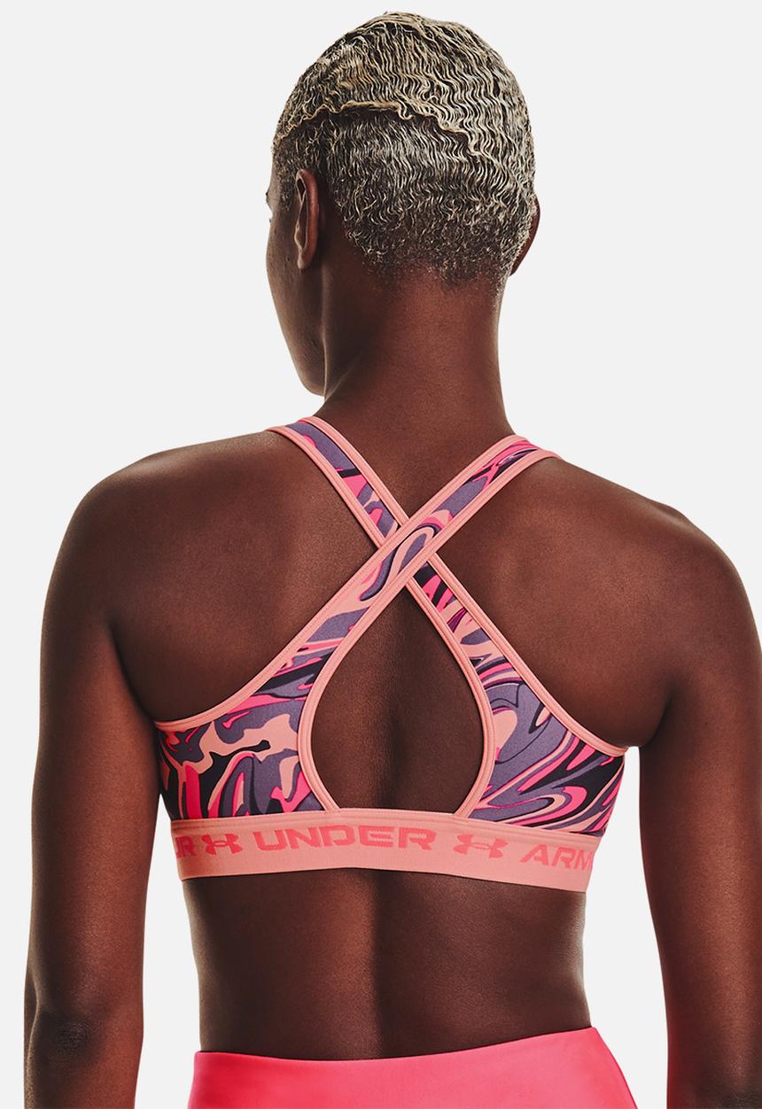 Under Armour - Ua crossback mid print - posh pink / pink shock
