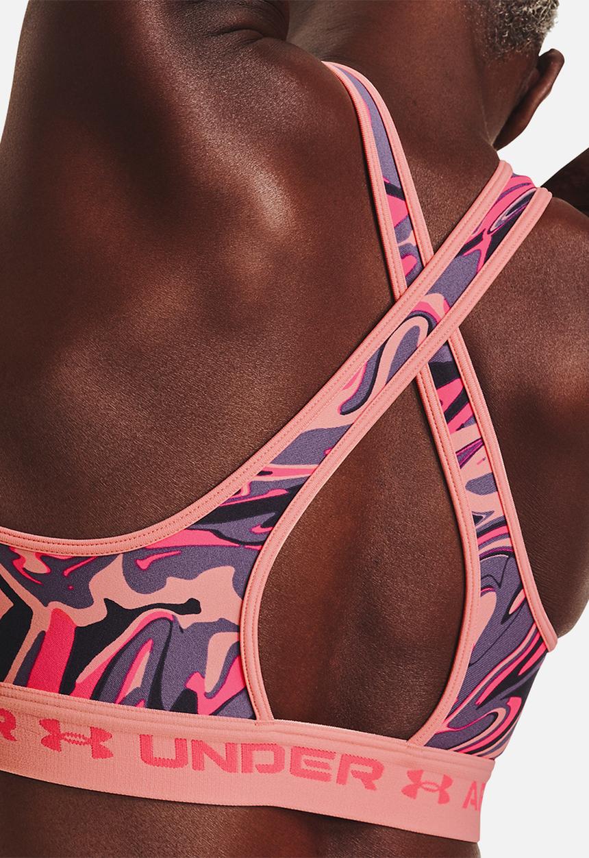 Under Armour - Ua crossback mid print - posh pink / pink shock