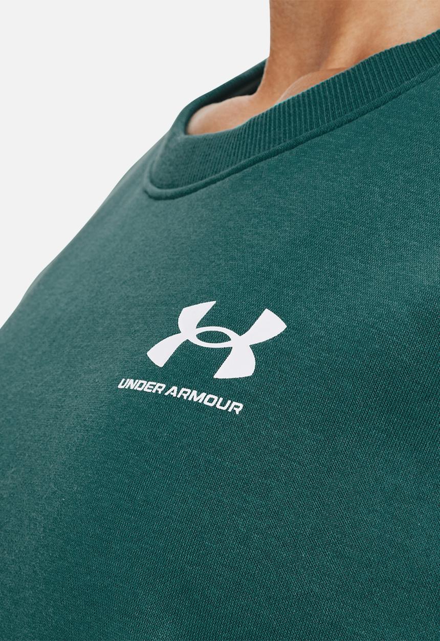 Under Armour - Rival fleece oversize crew - coastal teal / white
