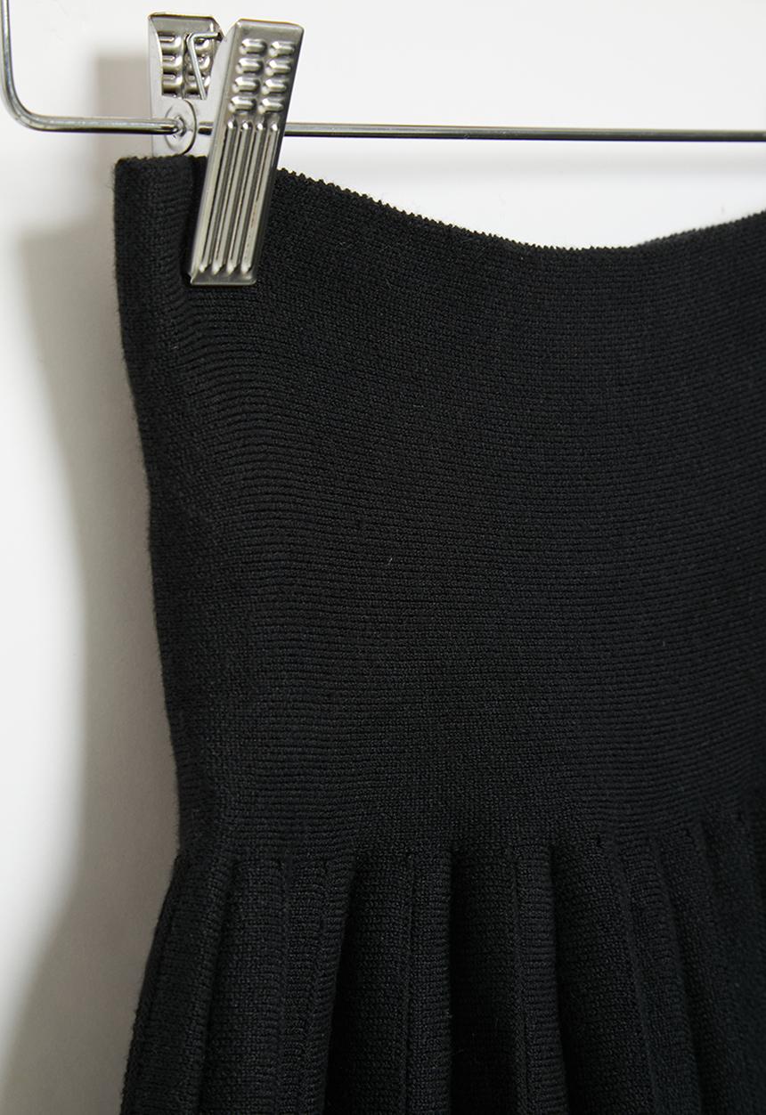 Pop Candy - Pleated basque skirt - black