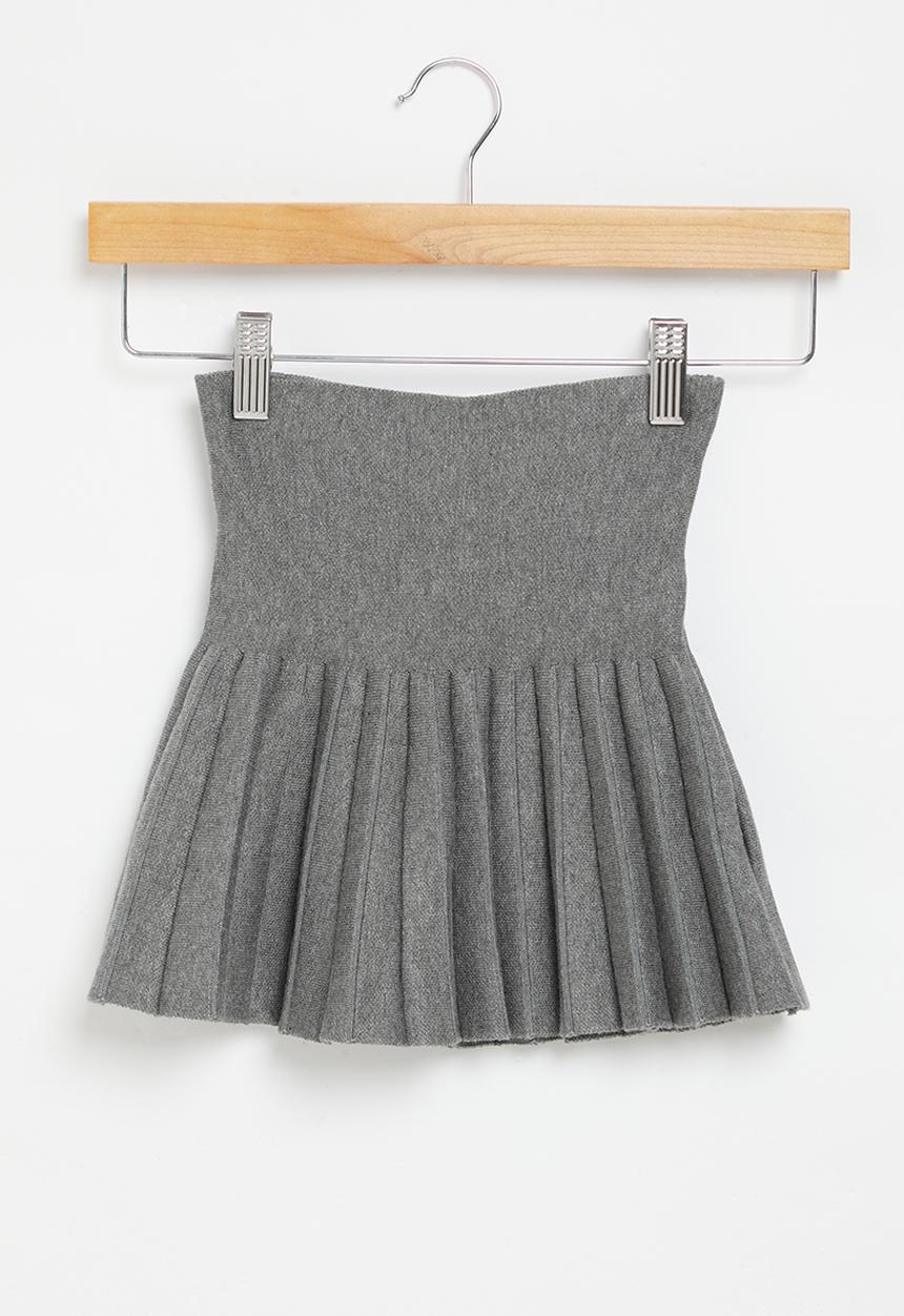 Pop Candy - Pleated basque skirt - grey
