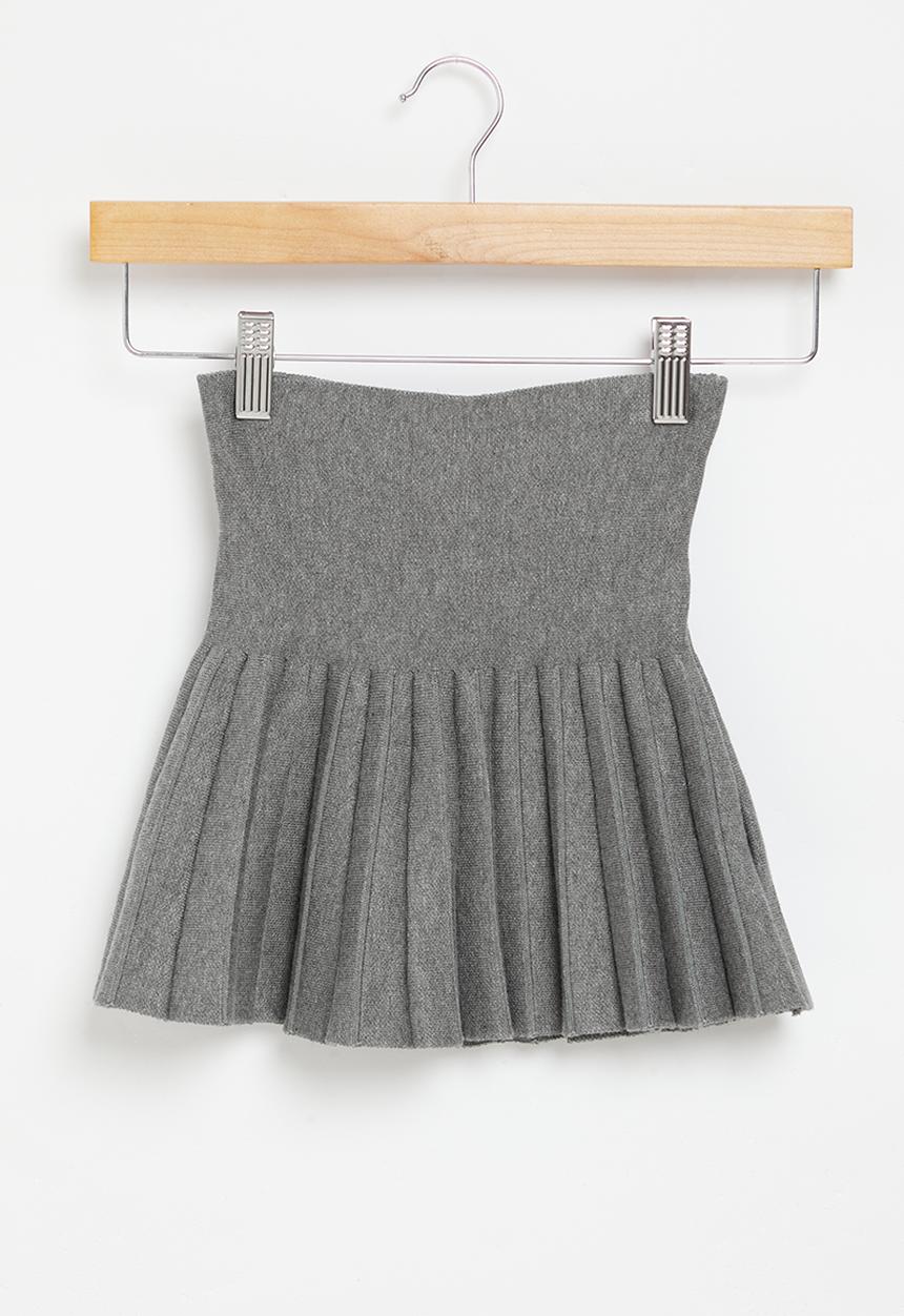 Pop Candy - Pleated basque skirt - grey