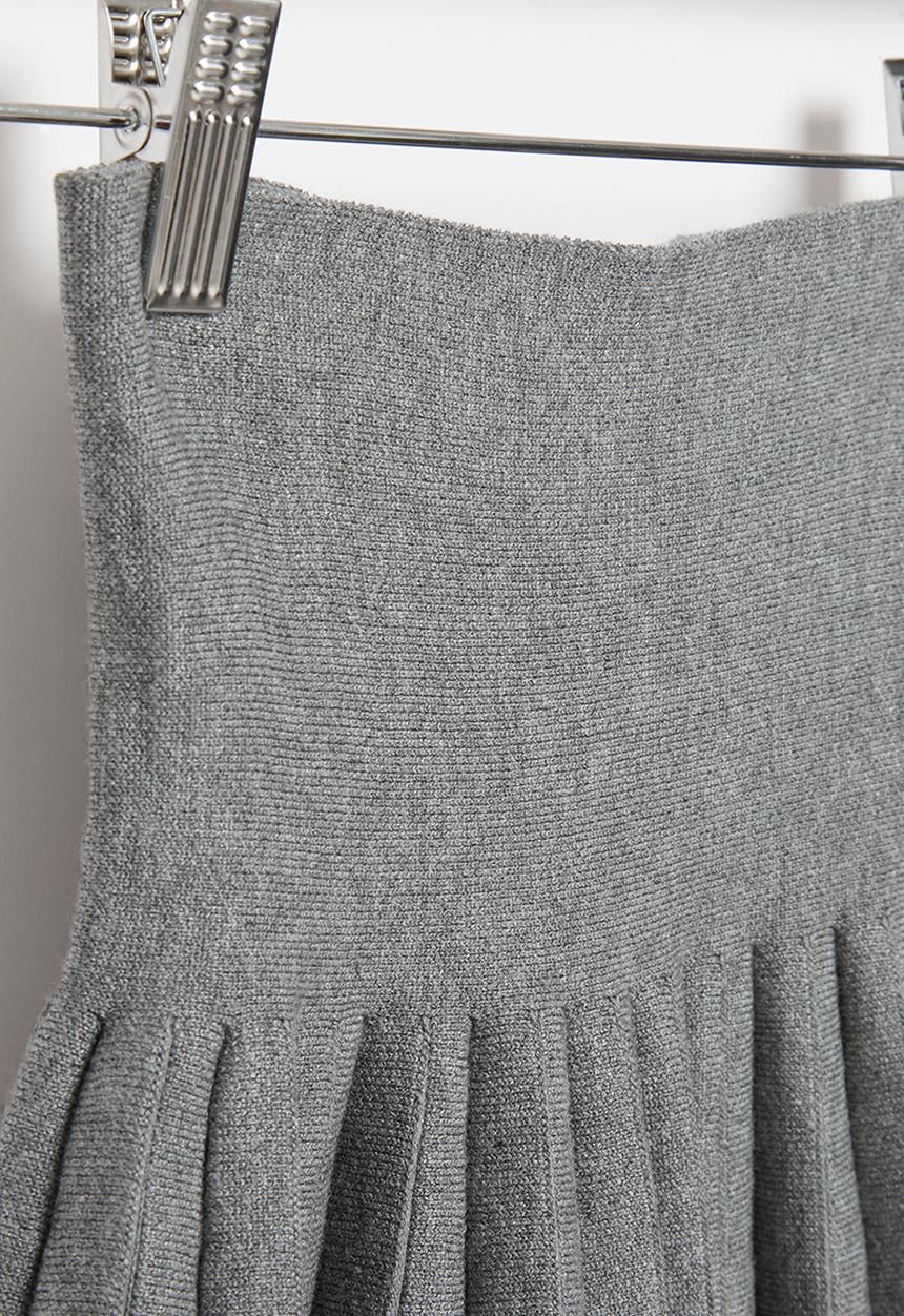 Pop Candy - Pleated basque skirt - grey