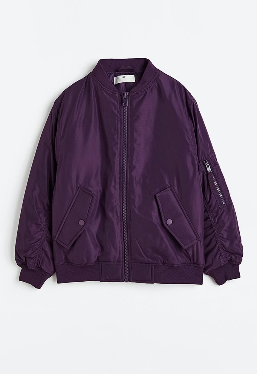 H&M - Oversized bomber jacket - dark purple 