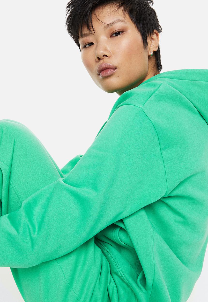 H&M - Cotton-blend sweatpants - green