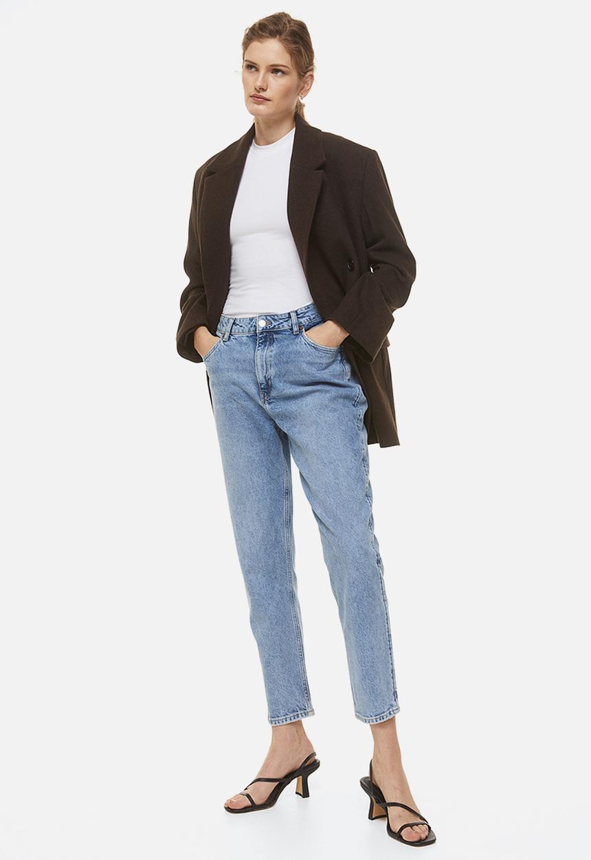 H&M - Slim mom high ankle jeans - blue