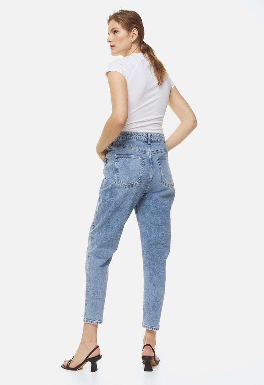 H&M - Slim mom high ankle jeans - blue