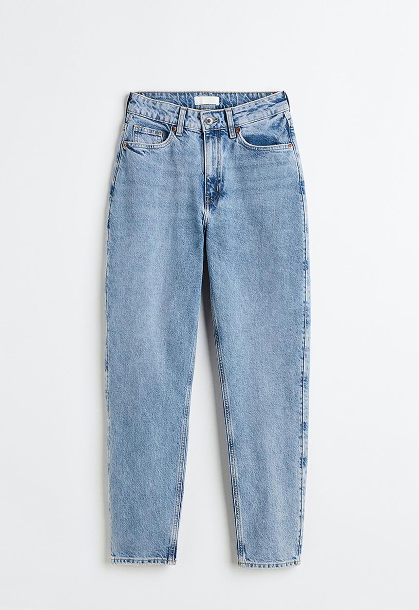 H&M - Slim mom high ankle jeans - blue