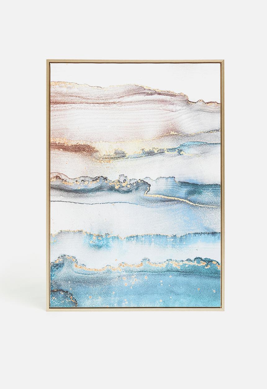 Sixth Floor - Shimmer scene framed art - multi