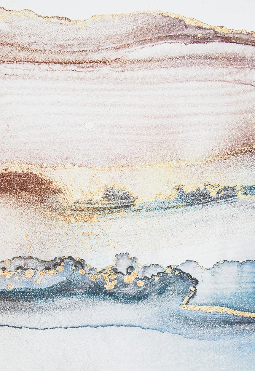 Sixth Floor - Shimmer scene framed art - multi