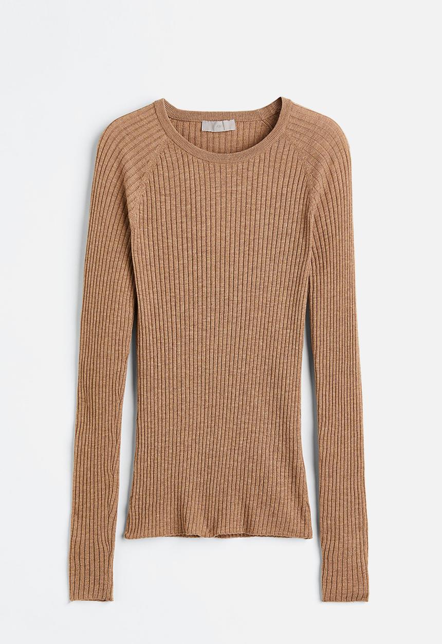 H&M - Rib-knit top - beige